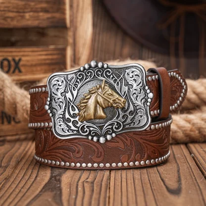 Horse Head Cowboy Belt - Image 2