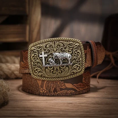 Ornate Engraved Western Belt
