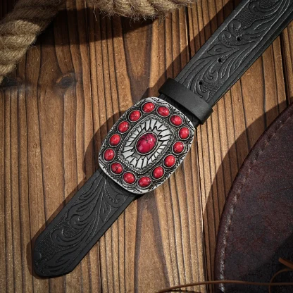 Stylish Stone-Like Western Belt - Image 5