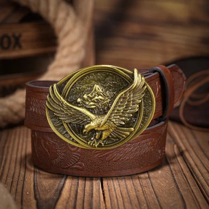 Eagle Pride Buckle Cowboy Belt