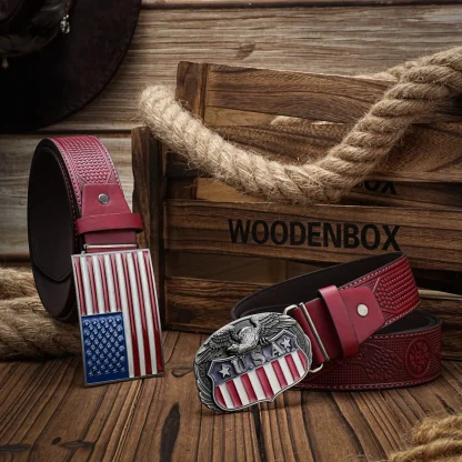 Striped Flag Western Belt