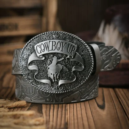 Vintage-Like Western Style Cowboy Belt - Image 5