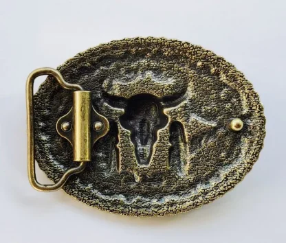Western Bull Head Belt Buckle - Image 3
