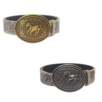 Horse Buckle Cowboy Belt - Image 2