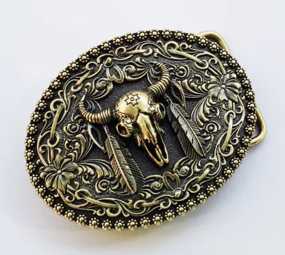Western Bull Head Belt Buckle - Image 2