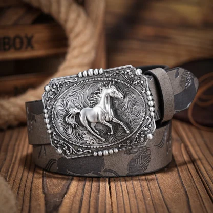 Horse Print Cowboy Belt - Image 4