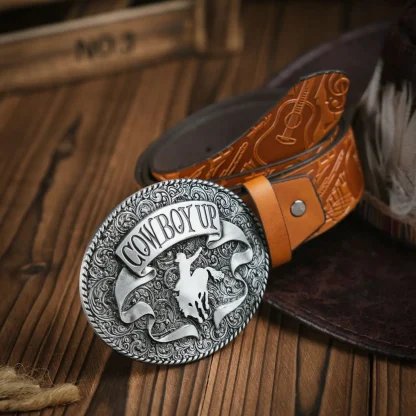 Vintage-Like Western Style Cowboy Belt - Image 2