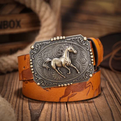 Horse Print Cowboy Belt - Image 2