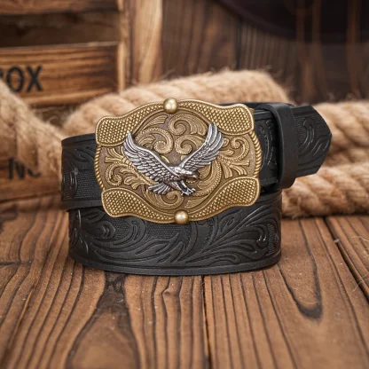 Vintage-Like Eagle Western Belt - Image 4