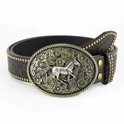 Retro Denim Cowboy Belt - Image 3