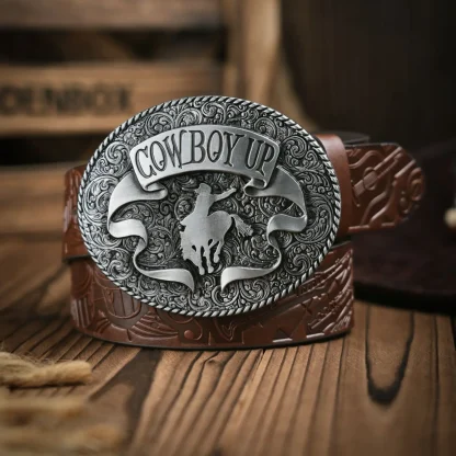 Vintage-Like Western Style Cowboy Belt - Image 3