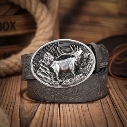 Classic Deer Style Western Belt - Image 4