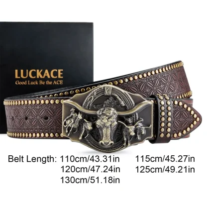 Wild West Bull's Head Cowboy Belt - Image 3