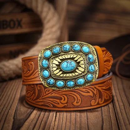Stylish Stone-Like Western Belt - Image 4