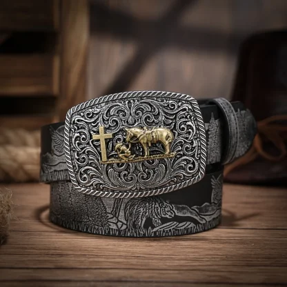 Ornate Engraved Western Belt - Image 2