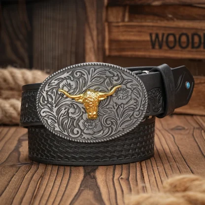 Bull Head Western Cowboy Belt - Image 4