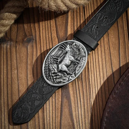 Classic Deer Style Western Belt - Image 6