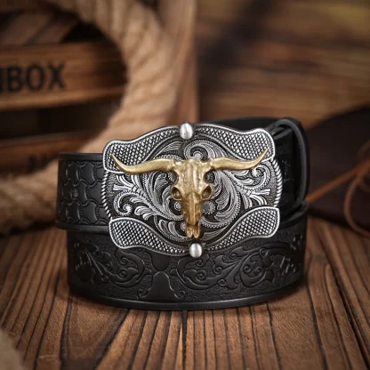 Bull Head Rugged Cowboy Head