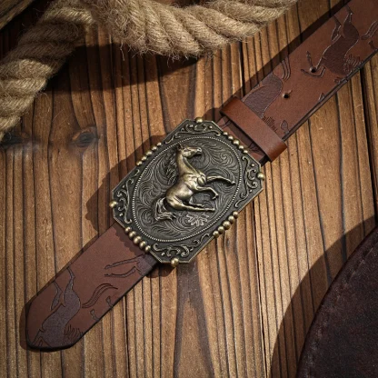 Horse Print Cowboy Belt - Image 6