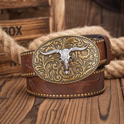 Bull Decoration Western Waist Belt - Image 3