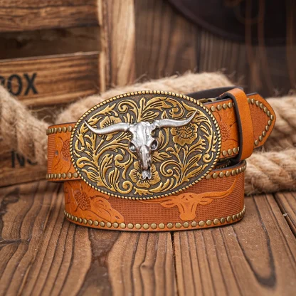 Bull Decoration Western Waist Belt - Image 4