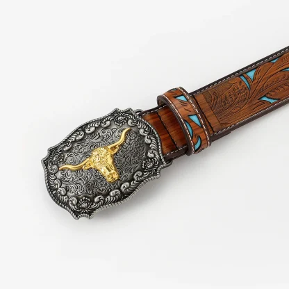 Embroidered Blossom Western Belt - Image 3