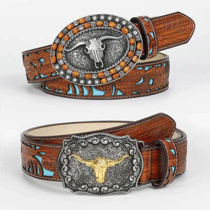 Embroidered Blossom Western Belt - Image 7