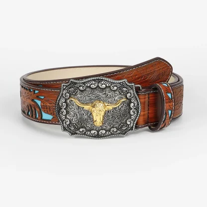 Embroidered Blossom Western Belt - Image 2