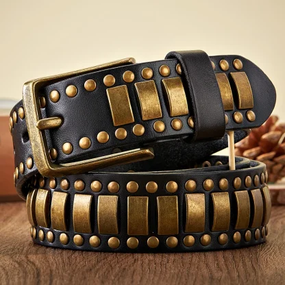 Edgy Pattern Western Belt