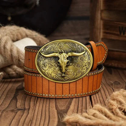 Bull Decor Western Belt - Image 4