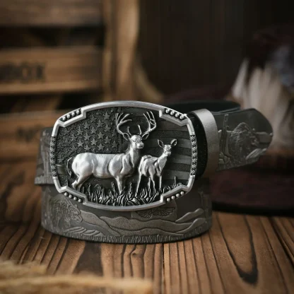 Decorative Deer Cowboy Belt - Image 3