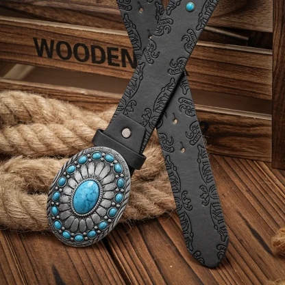 Classic Floral Western Belt - Image 5