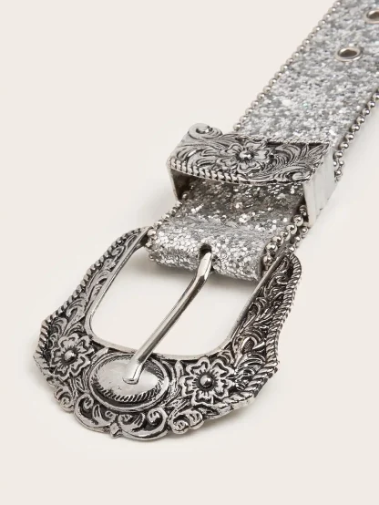 Retro Star Pattern Cowboy Belt - Image 6