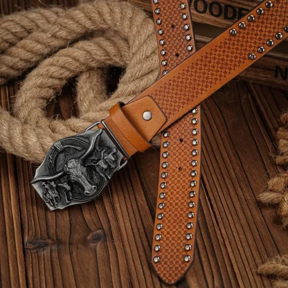 Ornate Bull Western Belt - Image 5