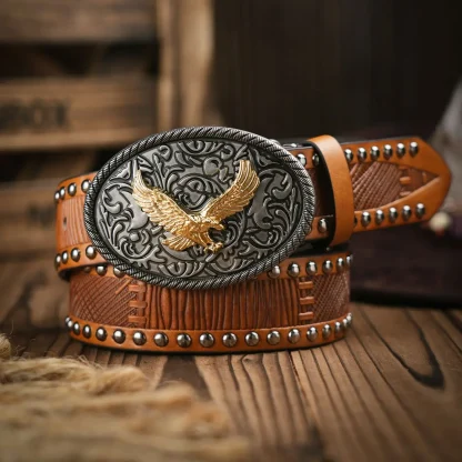Rustic Eagle Western Belt