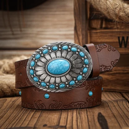 Classic Floral Western Belt - Image 4