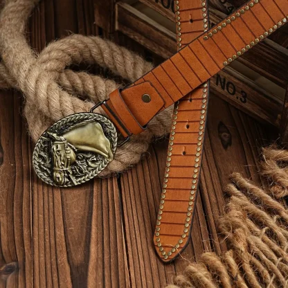 Horse Head Buckle Cowboy Belt - Image 5