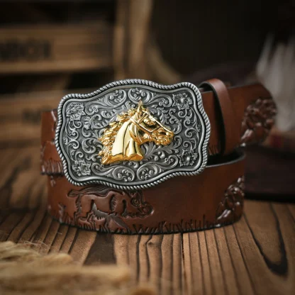 Horse-Patterned Western Belt - Image 2
