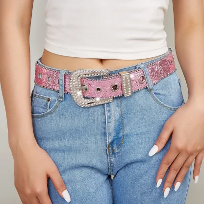 Fashionable Sparkling Cowboy Belt - Image 4