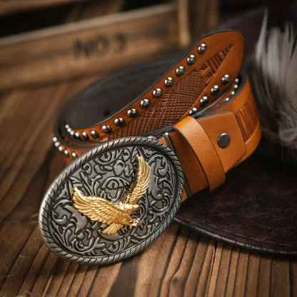 Rustic Eagle Western Belt - Image 2