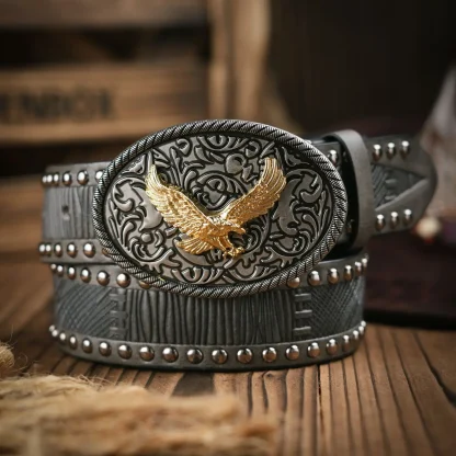 Rustic Eagle Western Belt - Image 5