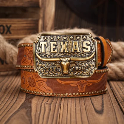 Engraved Trailblazer Cowboy Belt - Image 3