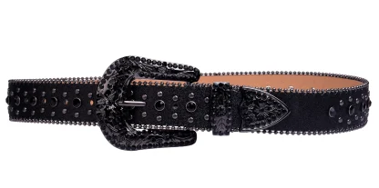 Cross Pattern Cowboy Belt - Image 6