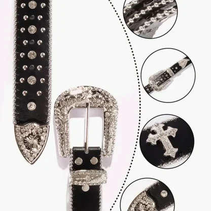 Stylish Cross Western Belt - Image 5