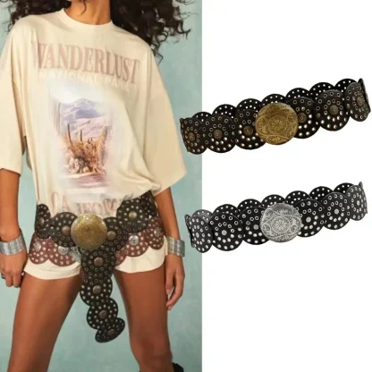 Wide Waistband Western Belt - Image 7