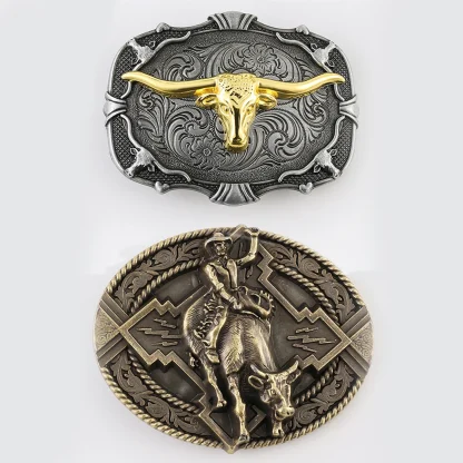 Cowhead Western Buckle Belt - Image 5