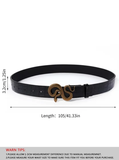 Snake Buckle Western Belt - Image 7