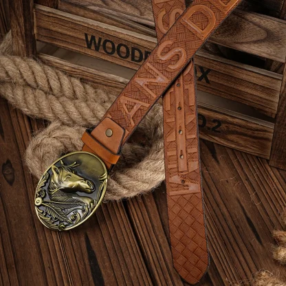 Detailed Bull Western Belt - Image 6