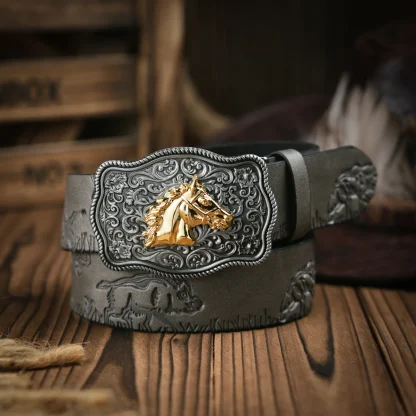 Horse-Patterned Western Belt - Image 3