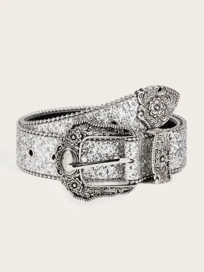 Retro Star Pattern Cowboy Belt - Image 5